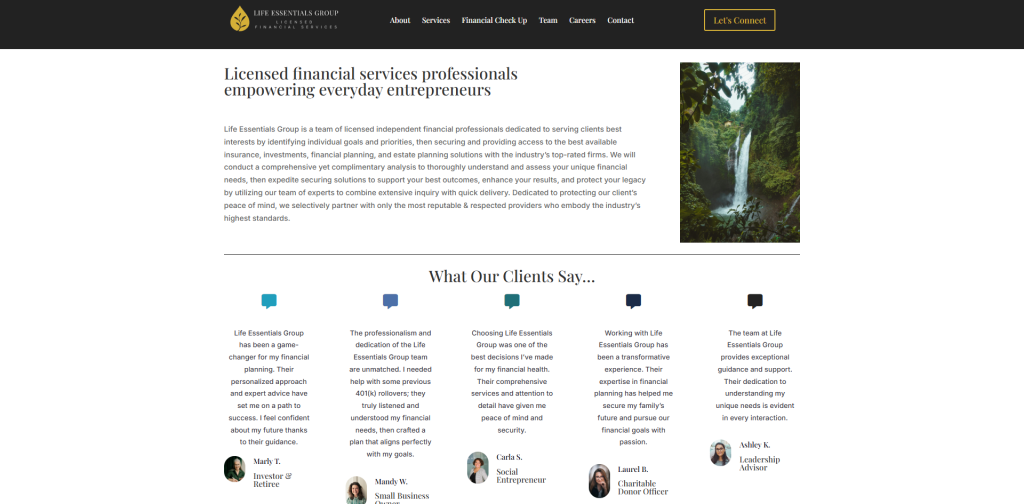 Website built in Make Your Own Website Workshop